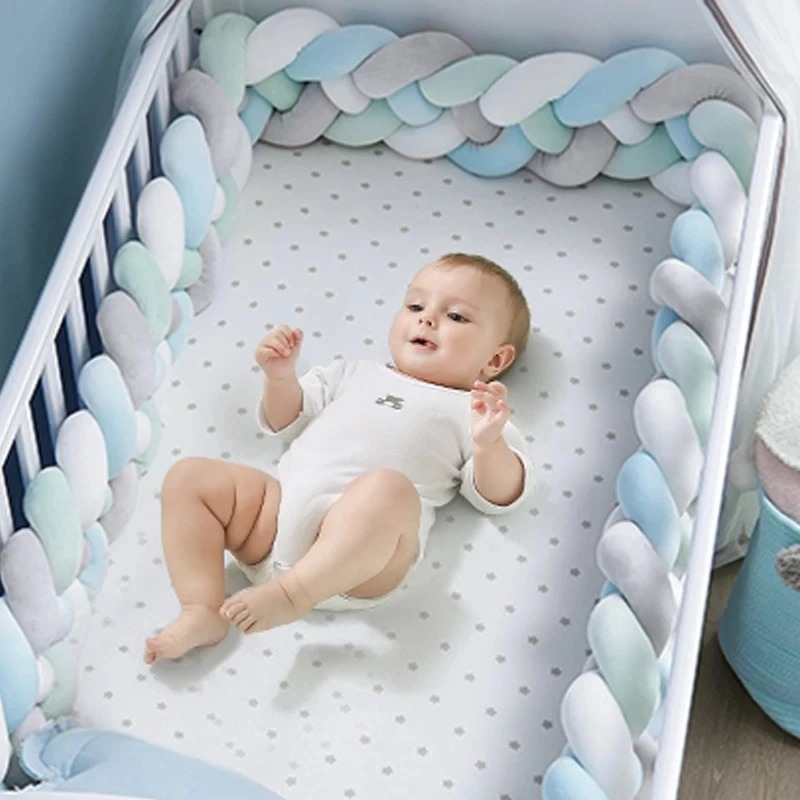 Baby Nursery Cushion - 1M/2M/3.6M bébé berceau protecteur noeud bébé