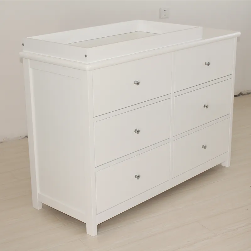Baby Nursery Dresser - Armoire de rangement blanche pour bébé,