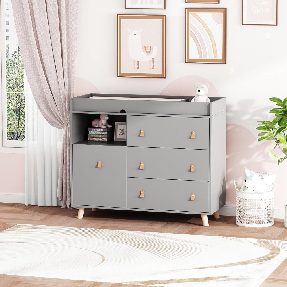 Baby Nursery Dresser - Commode à langer pour bébé, commode