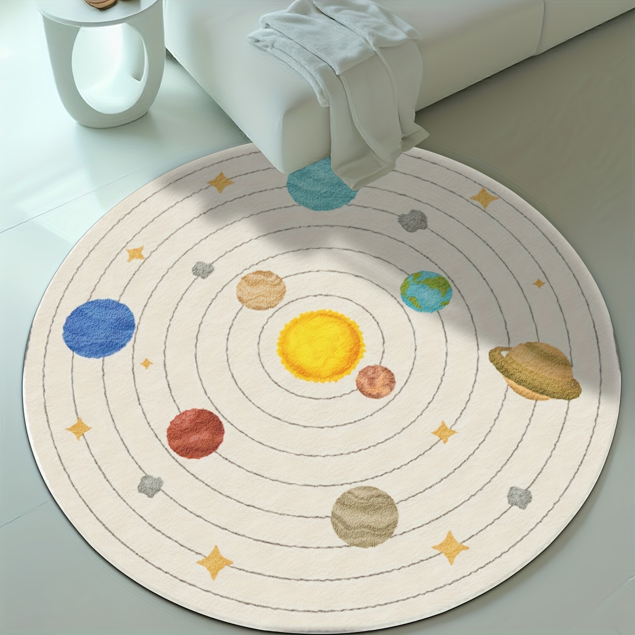 Baby Nursery Cushion - Tapis de chambre d'enfant avec planètes