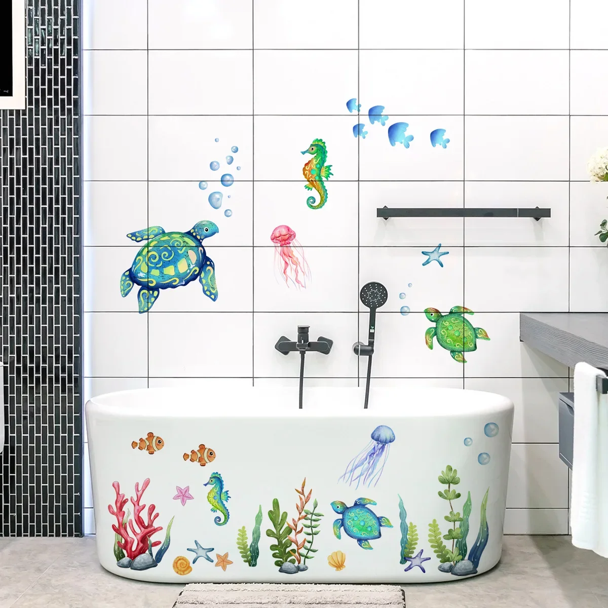 Baby Nursery Under The Sea - Autocollants muraux océan sous la tortue