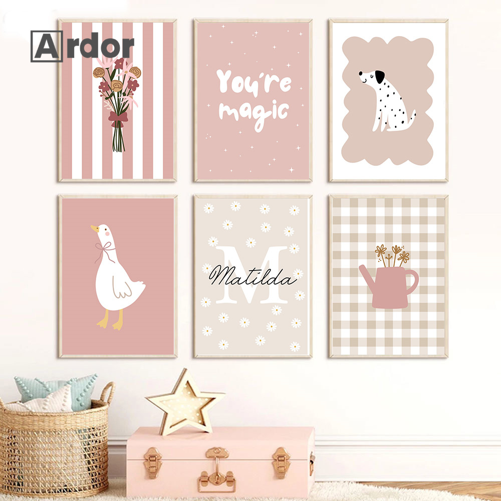 Baby Nursery Vase - Vase de pépinière avec nom personnalisé