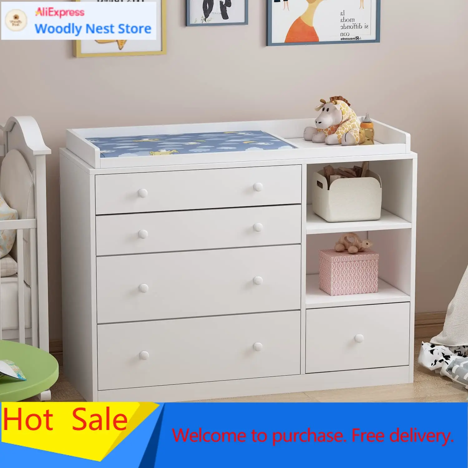 Commode pour bébé, commode bla - Baby Nursery Dresser avis et prix