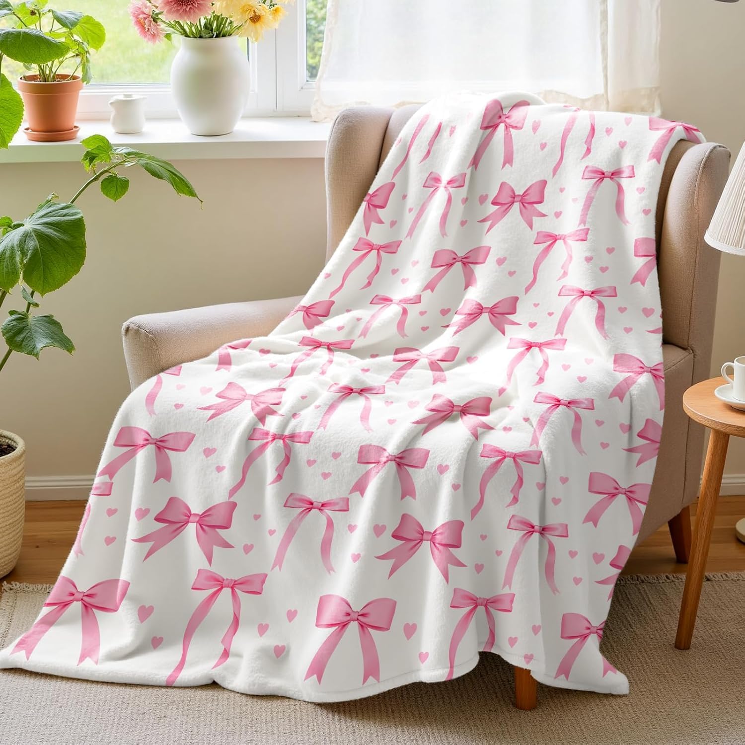 Couverture à nœud rose VIKAMA, - Baby Nursery Decor Girl avis et prix