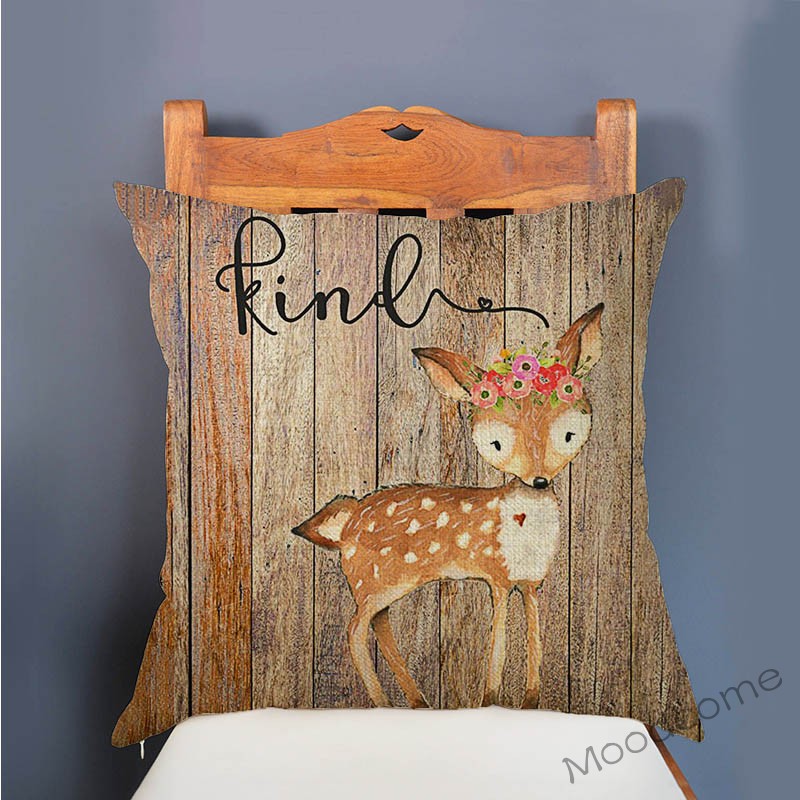 Mignon bois animaux bois Textu - Baby Nursery Cushion avis et prix