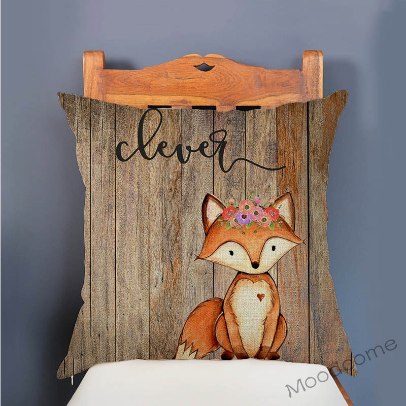 Mignon bois animaux bois Textu - Baby Nursery Cushion avis et prix