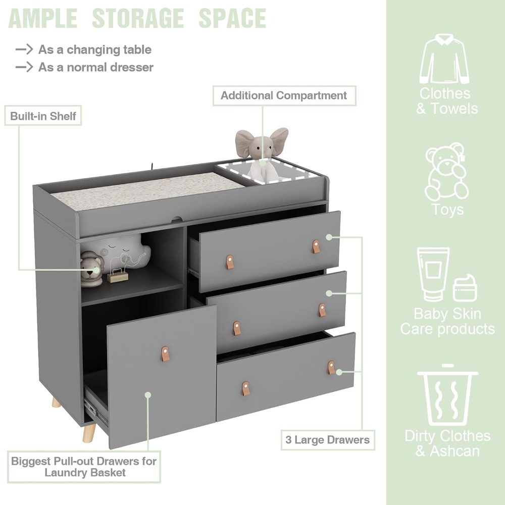 Commode à langer pour bébé, co - Baby Nursery Dresser avis et prix