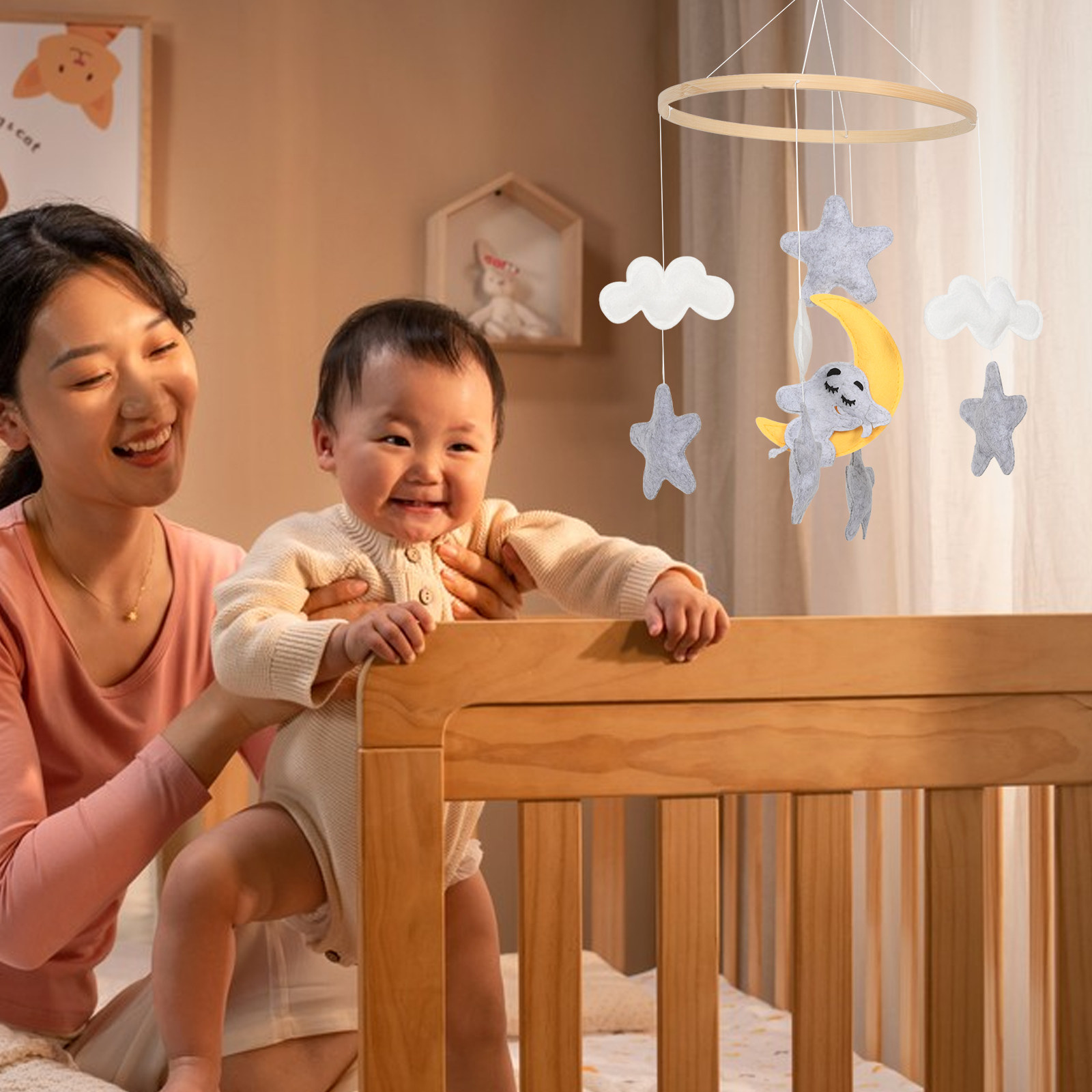 Mobile de berceau en feutre av - Baby Nursery Mobile avis et prix