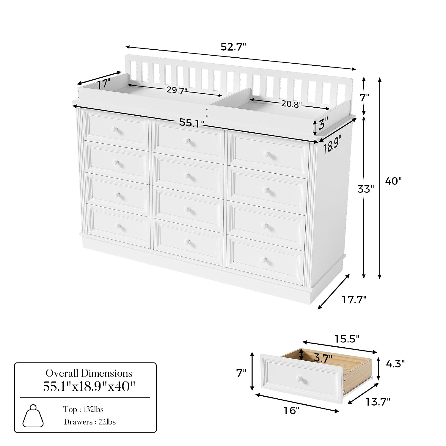 Table à langer et commode pour - Baby Nursery Dresser avis et prix