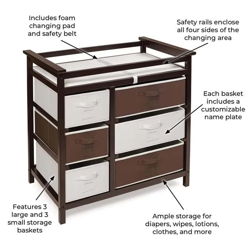Commode moderne en bois pour b - Baby Nursery Dresser avis et prix