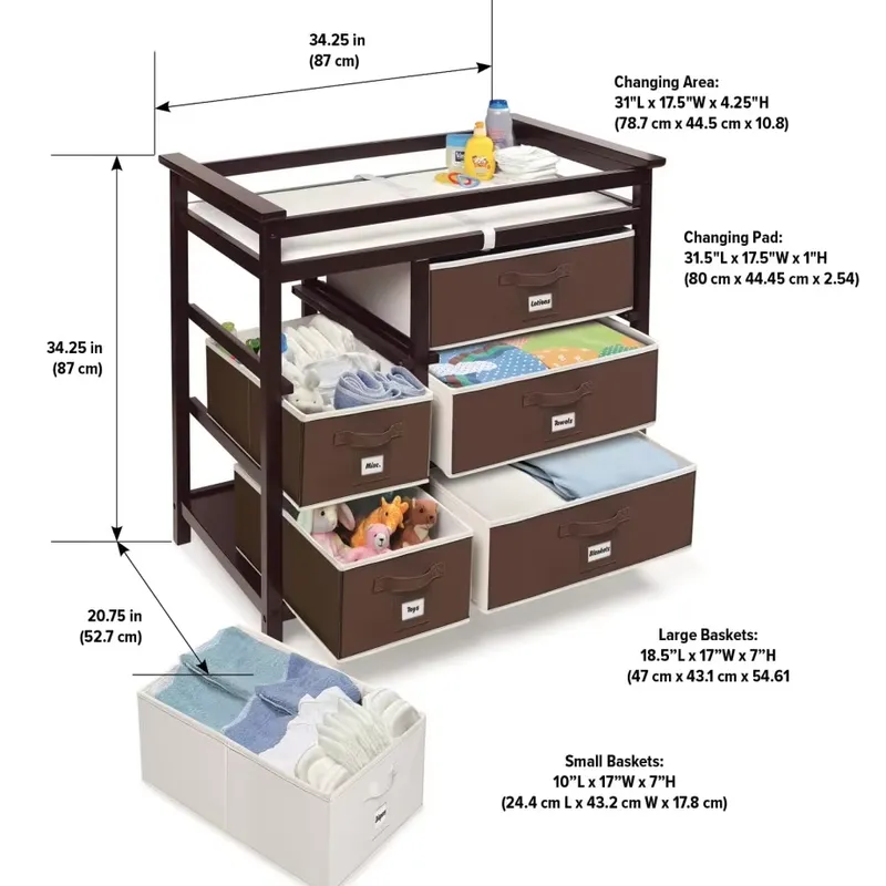 Commode moderne en bois pour b - Baby Nursery Dresser avis et prix
