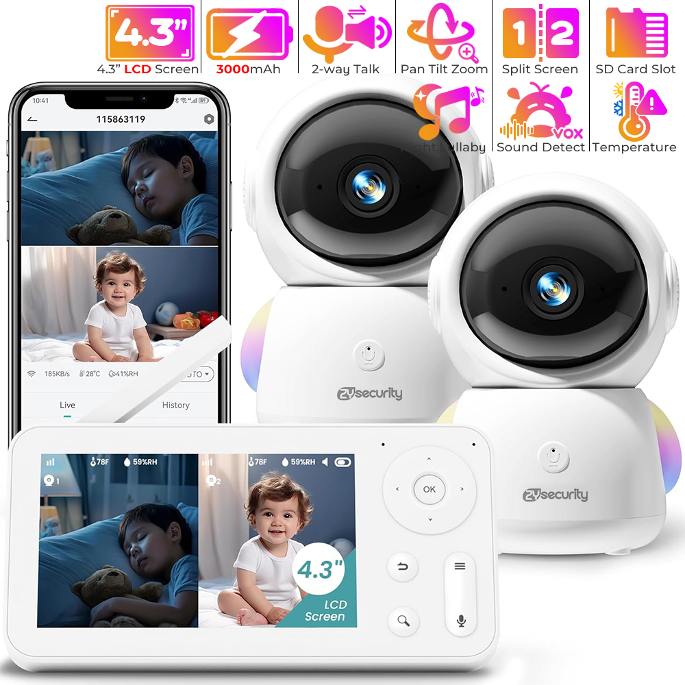 Babyphone 2K avec 2 Caméras et - Baby Nursery Mobile avis et prix